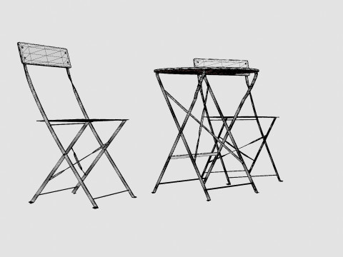 Molly Cafe Set Grey 3D-Modell