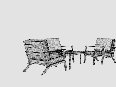 Montana Lounge Set 3D Model