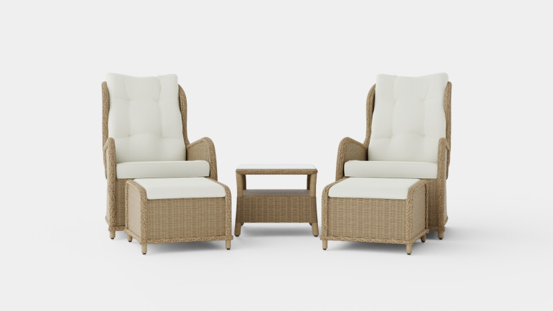 Nantes Recliner Set Sand Model 3D .c4d .max .obj .3ds .fbx .stl .blend