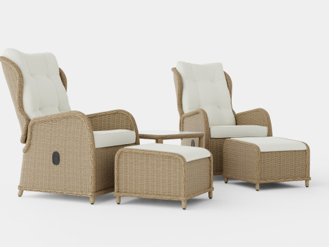 Nantes Recliner Set Sand Model 3D