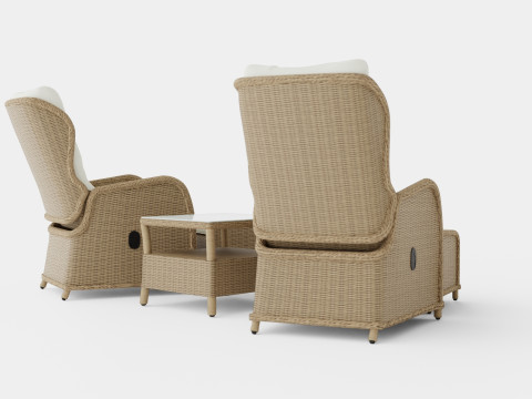 Nantes Recliner Set Sand Model 3D
