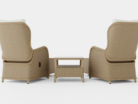 Nantes Recliner Set Sand Model 3D