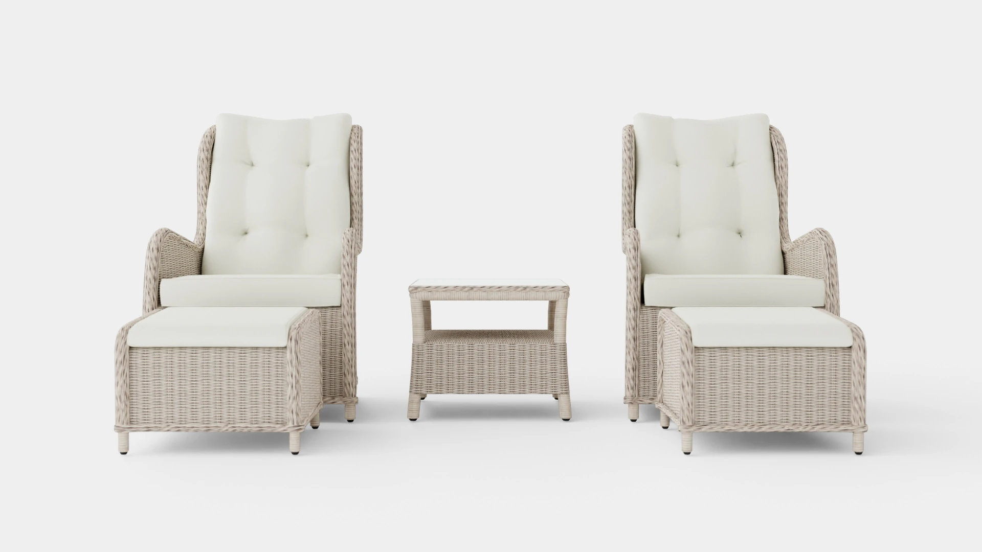 Nantes Recliner Set Nature 3D Model .c4d .max .obj .3ds .fbx .stl .blend