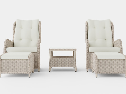 Nantes Recliner Set Nature 3D Model