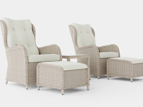 Nantes Recliner Set Nature 3D Model