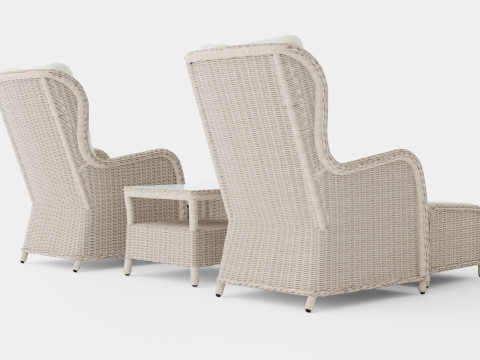 Nantes Recliner Set Nature Model 3D