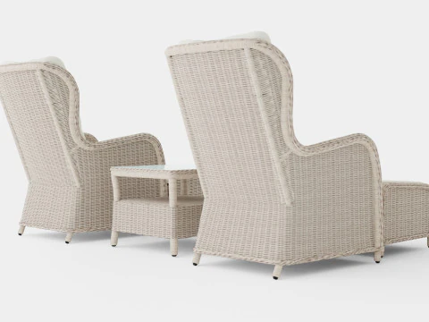 Nantes Recliner Set Nature 3D Model