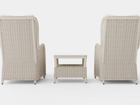 Nantes Recliner Set Nature 3D Model