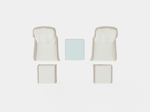 Nantes Recliner Set Nature Model 3D