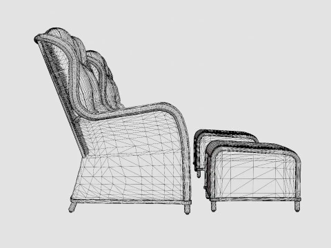 Nantes Recliner Set Nature 3D Model