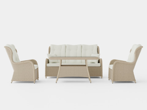 Nantes Sofa Set Nature 3D Model