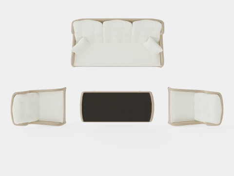 Nantes Sofa Set Nature Modèle 3D