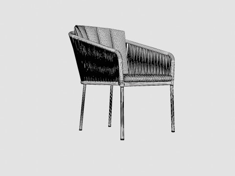 Naxos Dining Chair 3D Model
