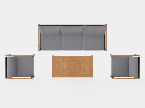 New York Sofa Set 3D Model