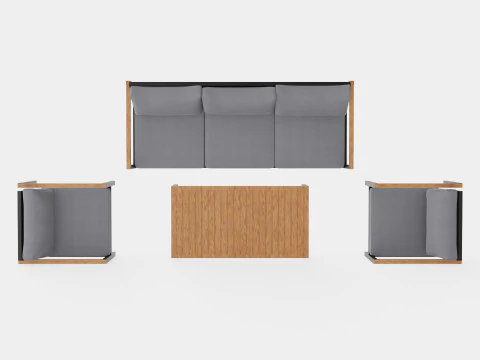 New York Sofa Set 3D Model