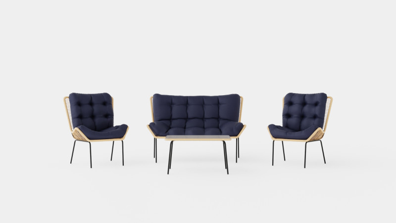 Nice Sofa Set Bulky 3D 模型 .c4d .max .obj .3ds .fbx .stl .blend 