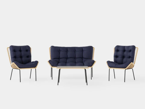 Ładny zestaw wypoczynkowy, nieporęczny Model 3D