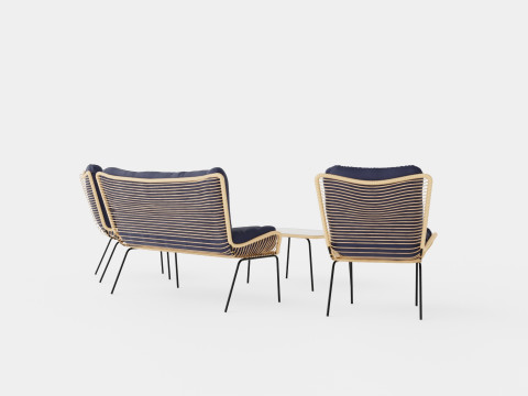Nice Sofa Set Bulky 3D 模型