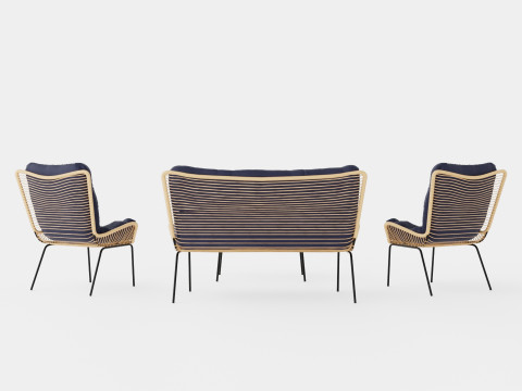 Nice Sofa Set Bulky 3D 模型