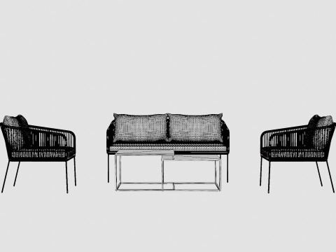 Odense Lounge Set 3D 모델