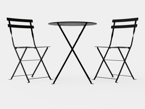 Osaka Cafe Set Black 3D Model
