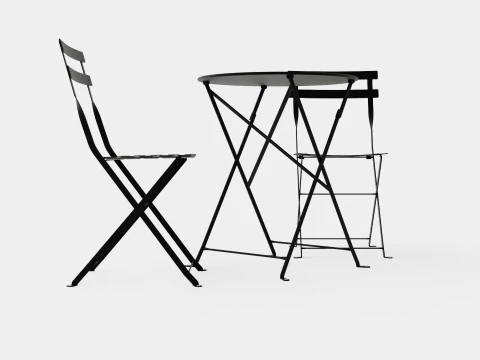 大阪カフェセット ブラック 3Dモデル