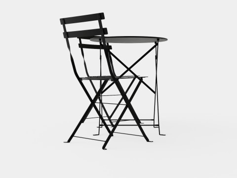 Osaka Cafe Set Black 3D Model