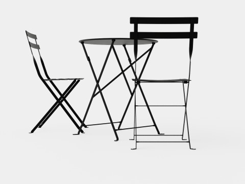 Osaka Cafe Set Black 3D Model