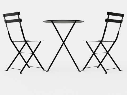 Osaka Cafe Set Black 3D Model