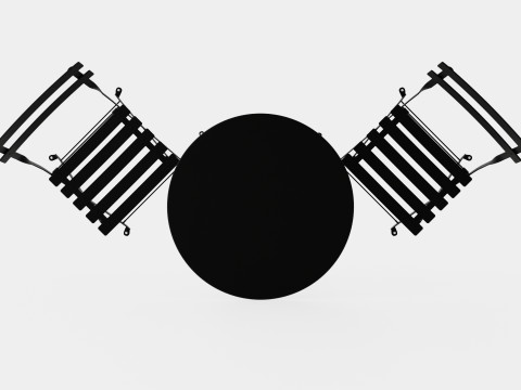 Osaka Cafe Set Black 3D Model