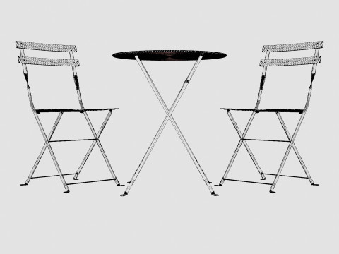 Osaka Cafe Set Black 3D Model