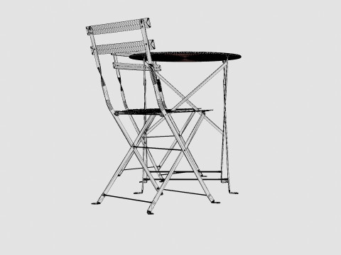 Osaka Cafe Set Black 3D Model