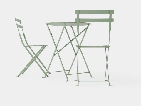 Osaka Cafe Set Cactus 3D Model