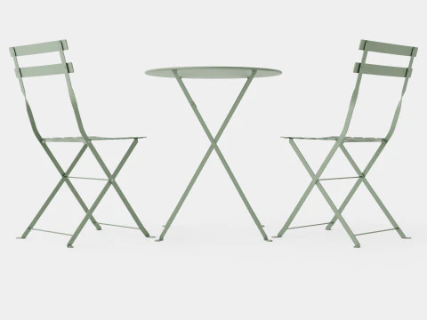 Osaka Cafe Set Cactus 3D Model