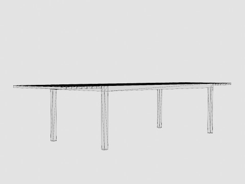 Palermo Extension Table 3D Model