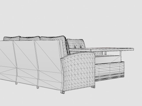 Paloma Corner Set Adjustable Model 3D