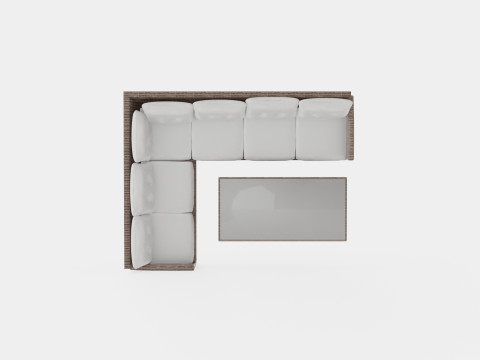 Paloma Corner Set Adjustable Model 3D