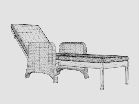 Paloma Foldable Sunbed 3D Модель