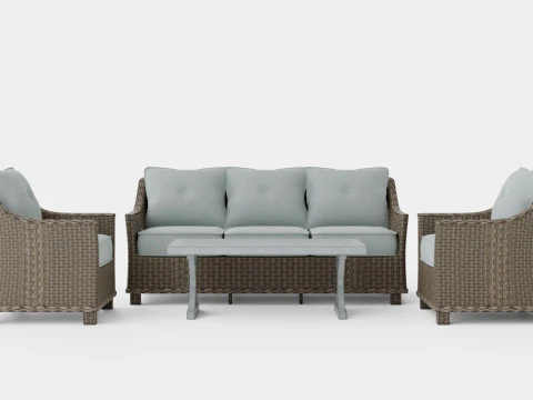 Set Ruang Tunggu Paris Model 3D