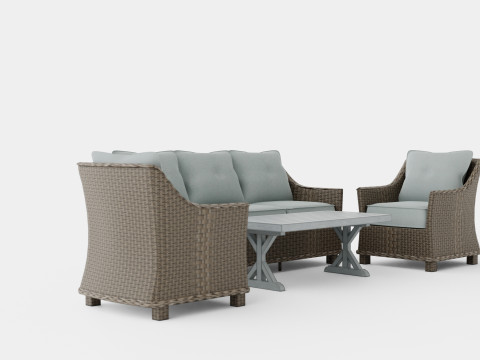 Paris Lounge Set 3D Model