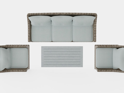 Paris Lounge Set 3D Model