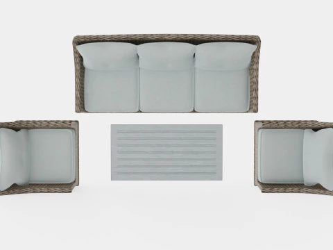 Paris Lounge Set 3D Model