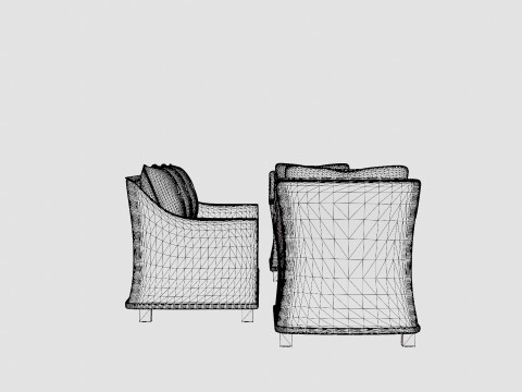 Paris Lounge Set 3D Model