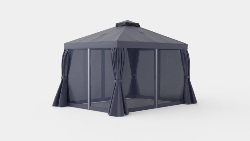 Roma Gazebo 3D Модель .c4d .max .obj .3ds .fbx .stl .blend 