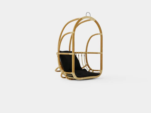 Rovato Natural Rattan Hanging Chair 3D Model