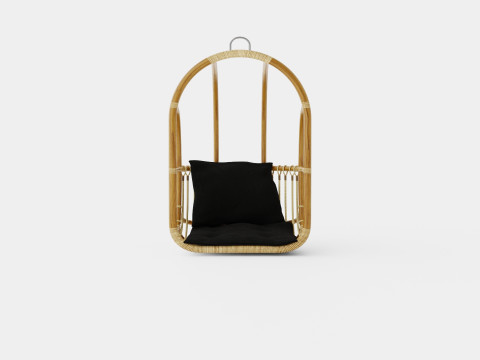 Rovato Natural Rattan Hanging Chair Modelo 3D