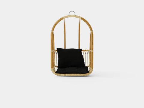 Rovato Natural Rattan Hanging Chair 3D Model