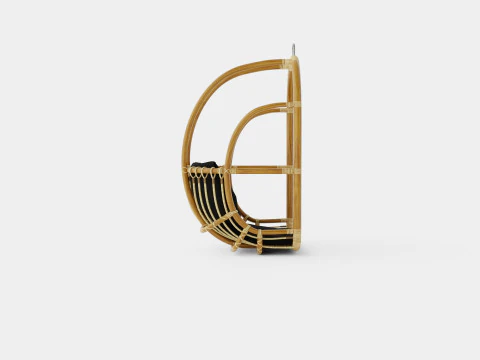 Rovato Natural Rattan Hanging Chair 3D Model
