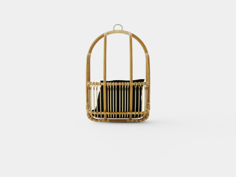 Rovato Natural Rattan Hanging Chair Modelo 3D
