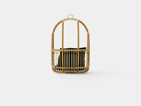 Rovato Natural Rattan Hanging Chair 3D Model